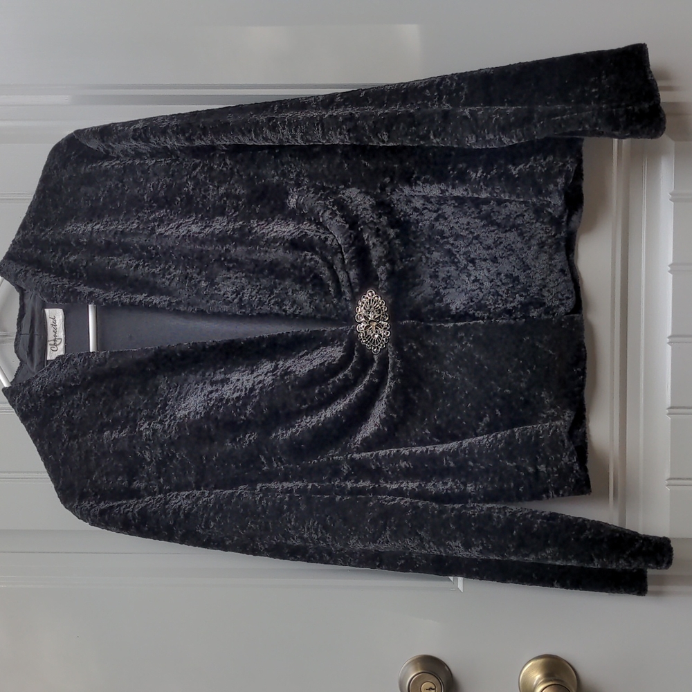 Crushed Velvet Black Jacket